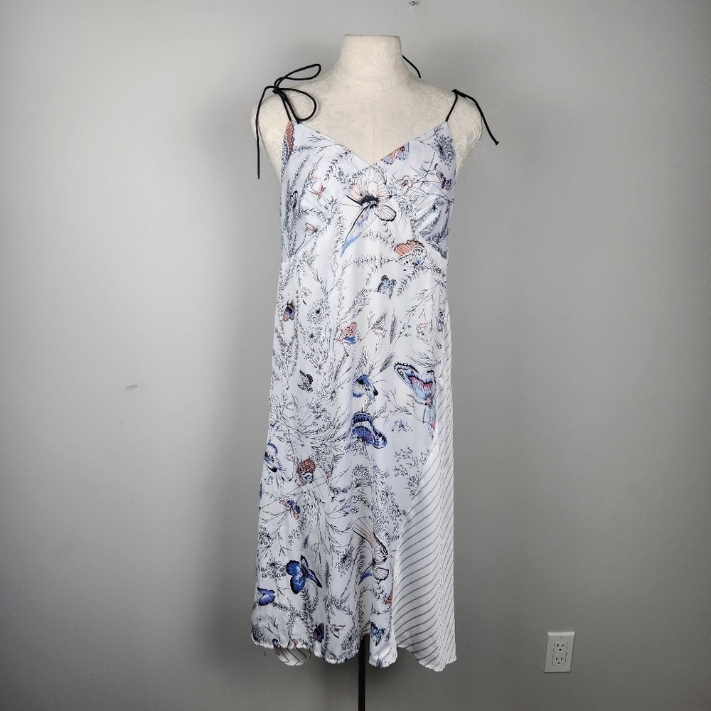Y2K Style Slip Butterfly Dress Size M Butterfly Babydoll Midi Softgirl Coquette